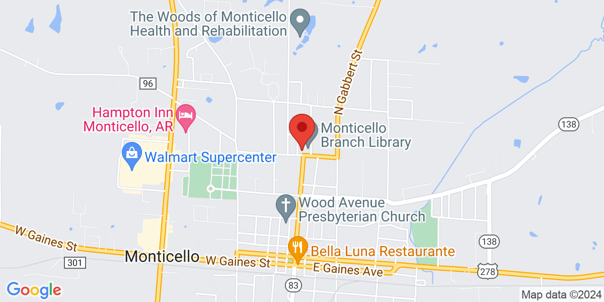 Map of Monticello Branch Library